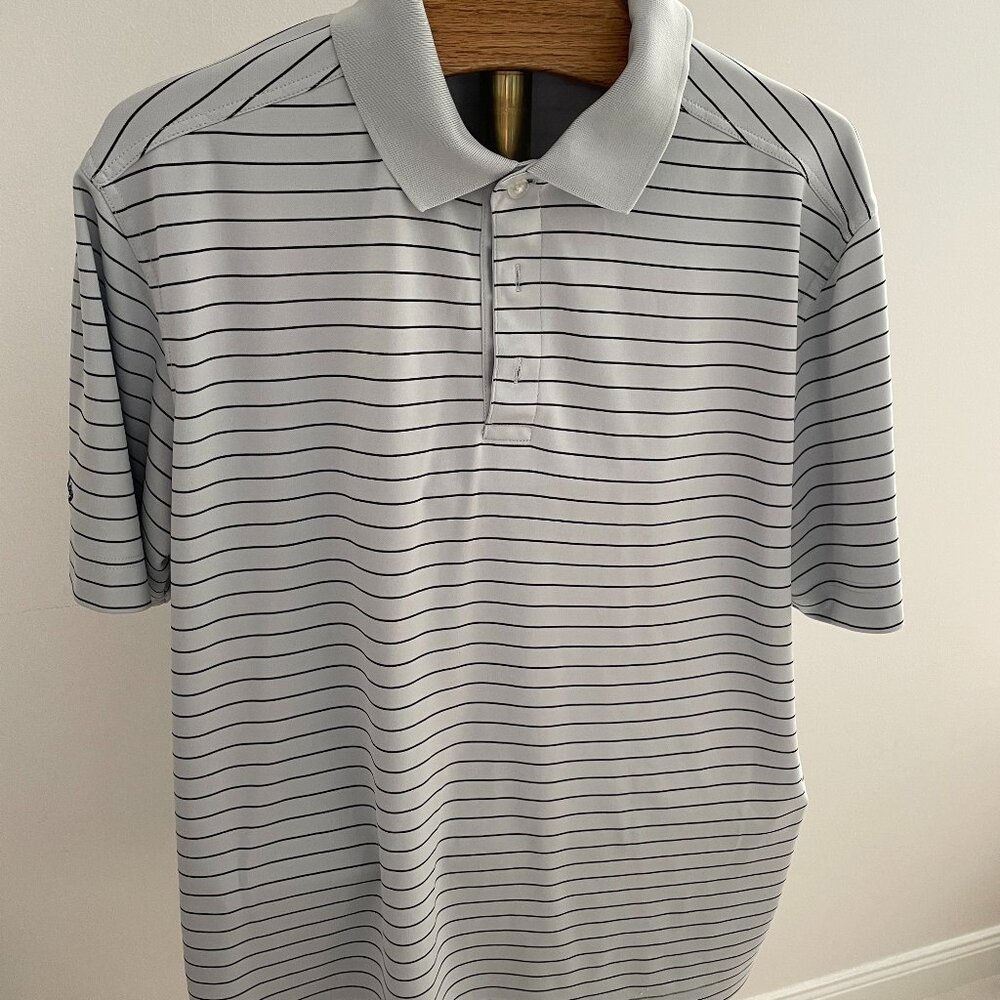 Mens Golf Shirt Callaway Lt. Green/Black Stripe XL - SALE!
